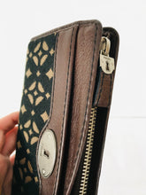 Load image into Gallery viewer, Fossil Women’s Clutch Zip Purse Wallet | Small | Brown