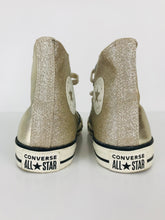 Load image into Gallery viewer, Converse Women’s Glittery High Top Trainers | UK5.5 | Gold