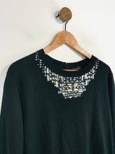 Load image into Gallery viewer, Ted Baker Women's Silk Sequin Jumper | 5 | Blue