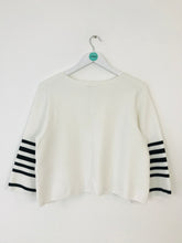 Load image into Gallery viewer, L.K. Bennett Women’s Oversized Cropped Knit Jumper | M UK10-12 | White