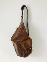 Load image into Gallery viewer, Mancini Leather Cross Body Backpack | Medium | Brown