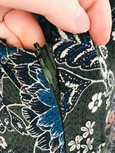 Load image into Gallery viewer, Zara Women’s Long Sleeve Floral A-Line Dress | L | Green