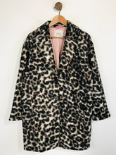 Load image into Gallery viewer, EDC Women's Wool Leopard Print Overcoat Coat | L UK14 | Brown