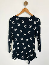 Load image into Gallery viewer, Phase Eight Women's Long Sleeve Pleated T-Shirt | UK12 | Blue