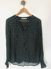 Load image into Gallery viewer, Oasis Women's Polka Dot Blouse | UK10 | Black