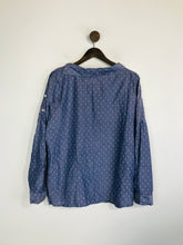 Load image into Gallery viewer, Nümph Women's Cotton Polka Dot Blouse | EU42 UK14 | Blue