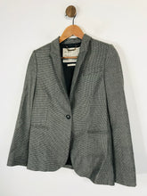 Load image into Gallery viewer, Aubin & Wills Women's Wool Check Gingham Blazer Jacket | UK10 | Grey