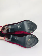 Load image into Gallery viewer, Office Women's Velvet Over Knee Boots | UK4 | Red