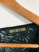 Load image into Gallery viewer, Biba Women's Sheer Tunic T-Shirt | L UK14 | Black