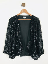 Load image into Gallery viewer, Roger + Roger Women's Sequin Blazer Jacket | UK20 | Black