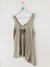 Load image into Gallery viewer, Jigsaw Women’s Embroidered Bow Tank Top | L UK14 | Beige