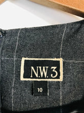 Load image into Gallery viewer, NW3 Hobbs Women's Check Sleeveless Pinafore Dress | UK10 | Grey
