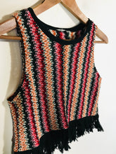 Load image into Gallery viewer, Zara Women's Striped Crop Tank Top | S UK8 | Multicoloured