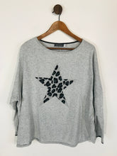 Load image into Gallery viewer, Mint Velvet Women's Leopard Print Star T-Shirt  | M UK10-12 | Grey