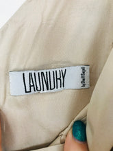 Load image into Gallery viewer, Laundry Shelli Segal Women's V-Neck A-Line Dress | 4 UK8 | Beige