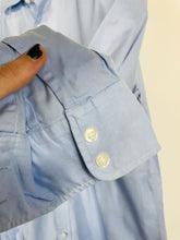 Load image into Gallery viewer, T M Lewin Men's Cotton Button-Up Shirt | 15.5 34 | Blue