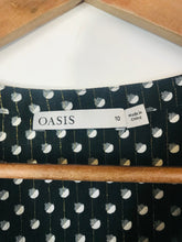 Load image into Gallery viewer, Oasis Women's Polka Dot Blouse | UK10 | Black