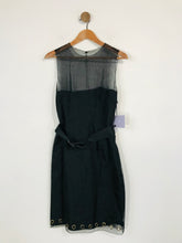 Load image into Gallery viewer, Vera Wang Women's Silk Belted Sheath Dress NWT | US4 UK8 | Black