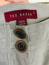 Load image into Gallery viewer, Ted Baker Women's Cotton Striped Chinos Trousers | 2 UK10 | Blue