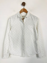 Load image into Gallery viewer, Jack Wills Women's Cotton Polka Dot Button-Up Shirt | UK12 | White