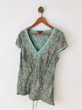 Load image into Gallery viewer, Monsoon Women's Silk Floral Blouse | UK16 | Brown