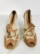 Load image into Gallery viewer, Hobbs Women's Boho Lace up Heels | EU40 UK7 | Beige