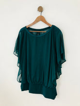 Load image into Gallery viewer, Coast Women's Bat Wing Sleeve Sheer Blouse | UK18 | Green