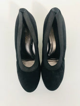 Load image into Gallery viewer, Aquatalia for Russell & Bromley Women's Suede Wedge Court Shoes | EU38.5 | Black