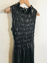 Load image into Gallery viewer, Zara Women's Faux Leather Pleated A-Line Dress NWT | M UK10-12 | Black