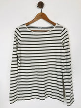 Load image into Gallery viewer, Jigsaw Women's Striped Long Sleeve T-Shirt | M UK10-12 | White