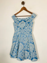 Load image into Gallery viewer, Topshop Women's Floral Embroidered A-Line Dress | UK8 | Blue