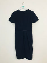 Load image into Gallery viewer, Louis Feraud Women’s 100% Merino Wool Wrap Style Midi Dress | UK12 | Blue