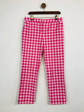 Load image into Gallery viewer, Boden Women's Cotton Gingham Chino Trousers | UK12 | Pink