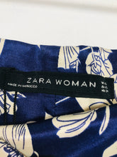 Load image into Gallery viewer, Zara Womens Floral High Waisted Pencil Skirt | UK 8 | Blue and white
