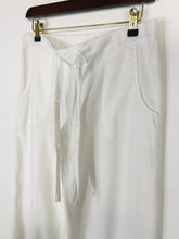 Load image into Gallery viewer, Wallace Cotton Women's Loose Fit Linen Casual Trousers | UK8 | White