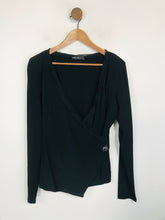 Load image into Gallery viewer, Marc Cain Women's V-Neck Wrap Blouse | US4 UK8 | Black