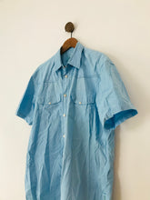 Load image into Gallery viewer, Versace Jeans Couture Men’s Short Sleeve Collared Shirt | XL | Blue