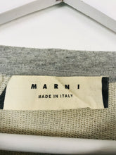 Load image into Gallery viewer, Marni Womens Cropped Crew Neck Sweatshirt | UK12 | Grey Marl