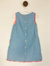 Load image into Gallery viewer, Boden Kid's Striped Rainbow Print A-Line Dress | 2-3 Years | Blue