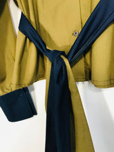 Load image into Gallery viewer, Duro Olowu Women's Contrast Belted Button-Up Shirt | UK10 | Green