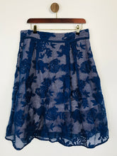 Load image into Gallery viewer, Coast Women's Floral Lace A-Line Skirt | UK16 | Blue