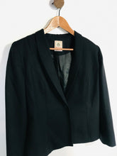 Load image into Gallery viewer, Beau Monde Women's Crop Blazer Jacket | UK12 | Blue