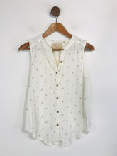 Load image into Gallery viewer, Anthropologie Vanessa Virginia Women's Embroidered Sleeveless Blouse | UK4 | White