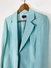 Load image into Gallery viewer, August Silk Women's Silk Vintage Blazer Jacket | UK12 | Blue