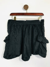 Load image into Gallery viewer, French Connection Women's Silk Ruffle Hot Pants Shorts | UK10 | Black