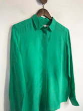 Load image into Gallery viewer, & Other Stories Women's Silk Button-Up Shirt | EU38 UK10 | Green
