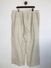 Load image into Gallery viewer, M&S Women's Linen Wide Leg Casual Trousers | UK20 | Beige