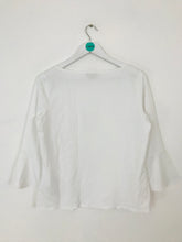 Load image into Gallery viewer, Hobbs Women’s Long Sleeve Bell T-Shirt | M | White