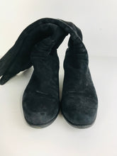 Load image into Gallery viewer, Stuart Weitzman for Russell & Bromley Women's Suede Knee Boots | UK8.5 | Black