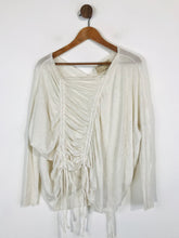 Load image into Gallery viewer, AllSaints Women's Ruched Jumper | UK10 | White